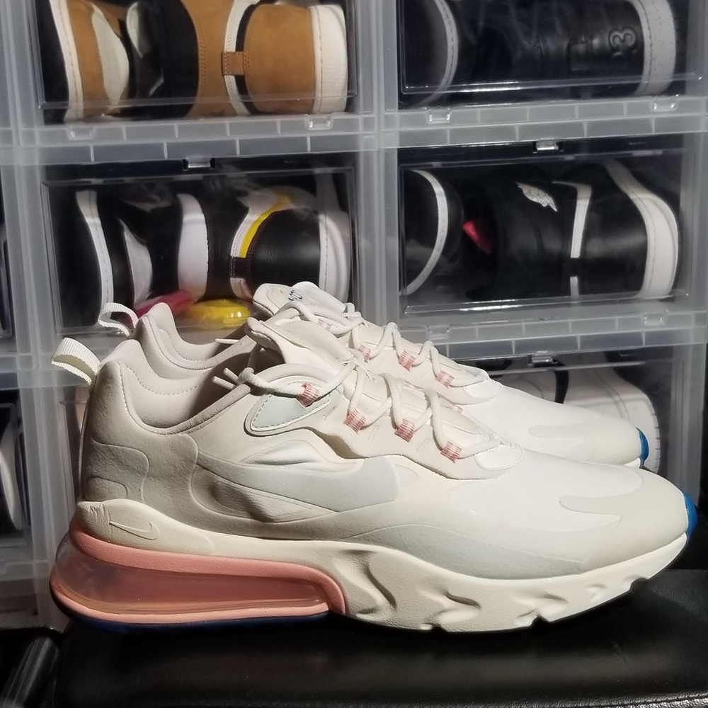 Nike Airmax 270 React white, pink and blue Sneakers New/No Box